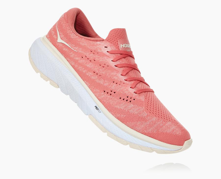 Hoka One One Loopschoenen Dames - Cavu 3 - Oranje/Wit - BO0695871